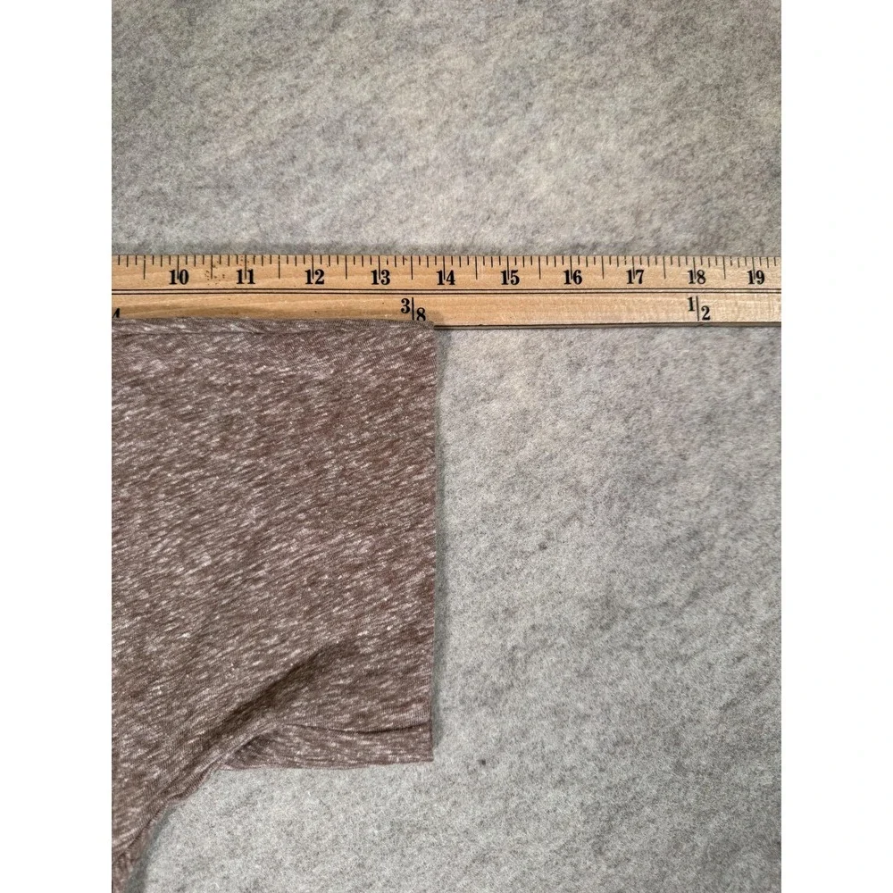 Lululemon Lab Shirt Womens 4 Brown Cropped Short Sleeve Crew Yoga LW3GUCS